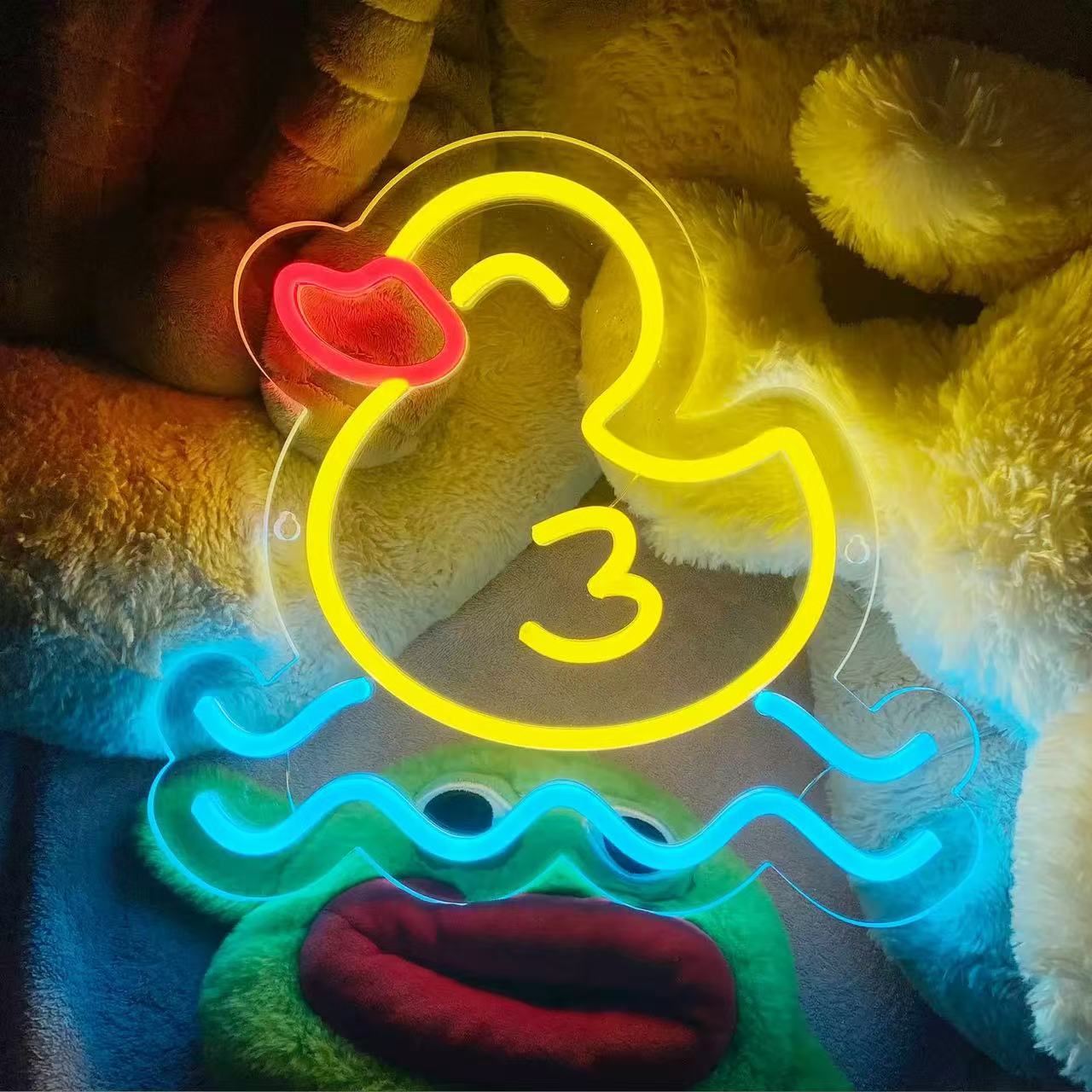 Yellow Bath Duck Neon Sign