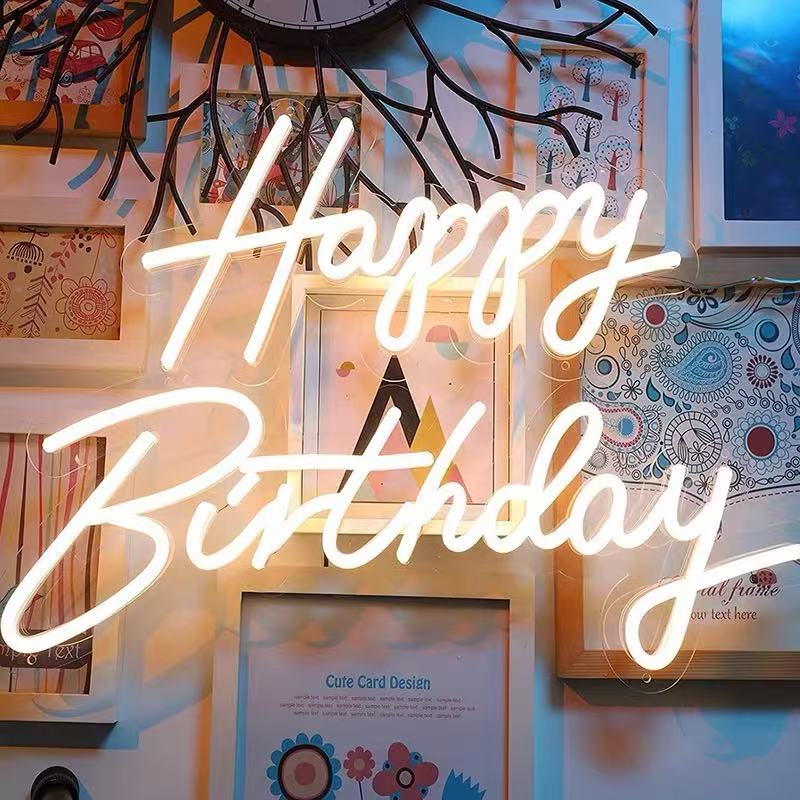 Happy Birthday Neon Sign