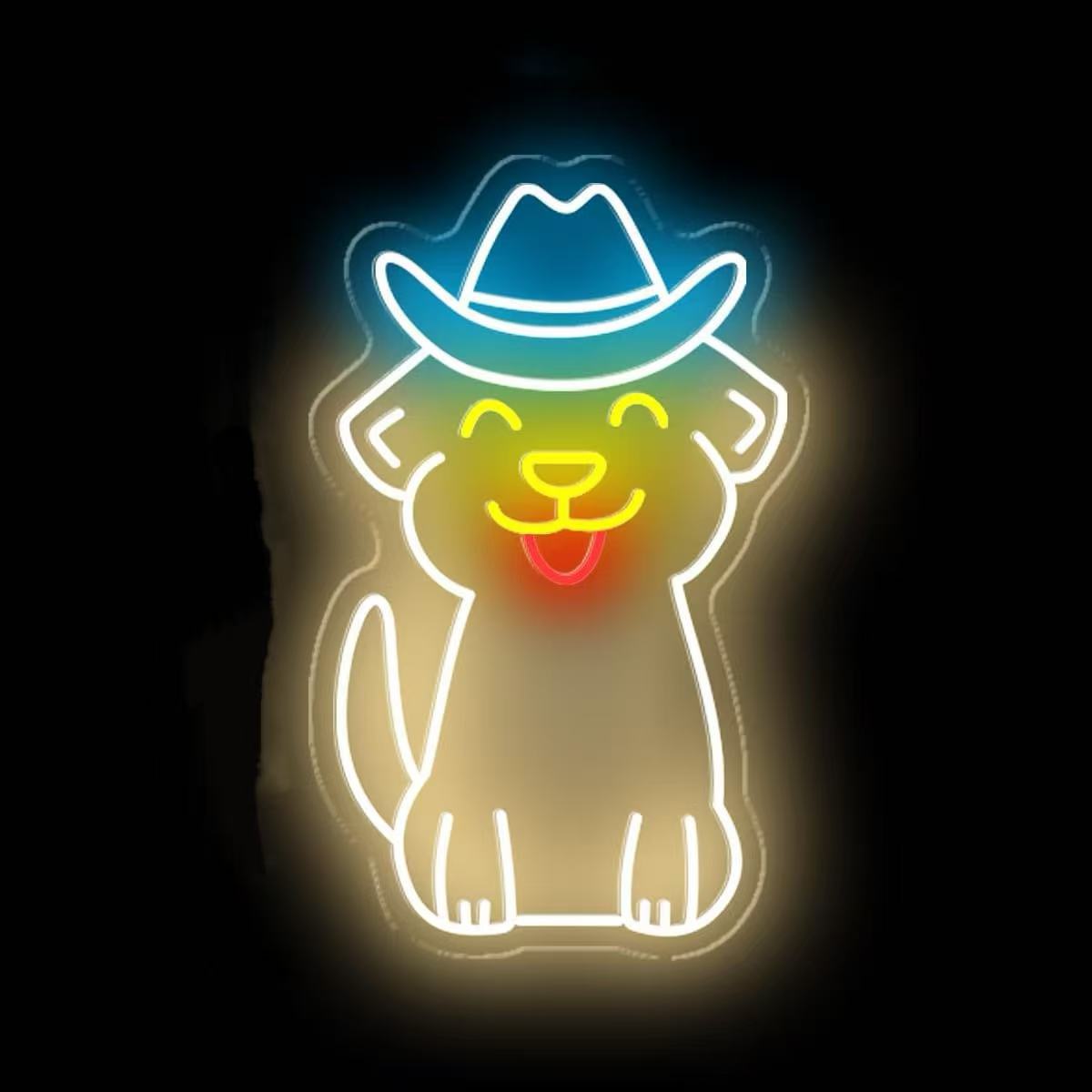 Happy Puppy Neon Sign