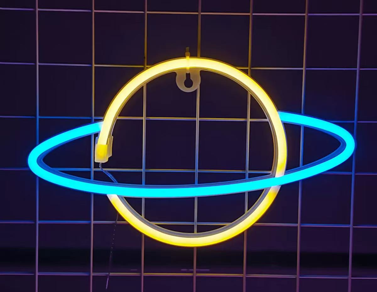 Saturn Room Decor Neon Sign