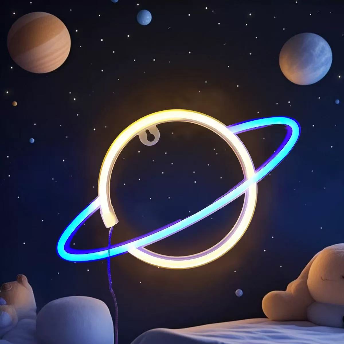 Saturn Room Decor Neon Sign