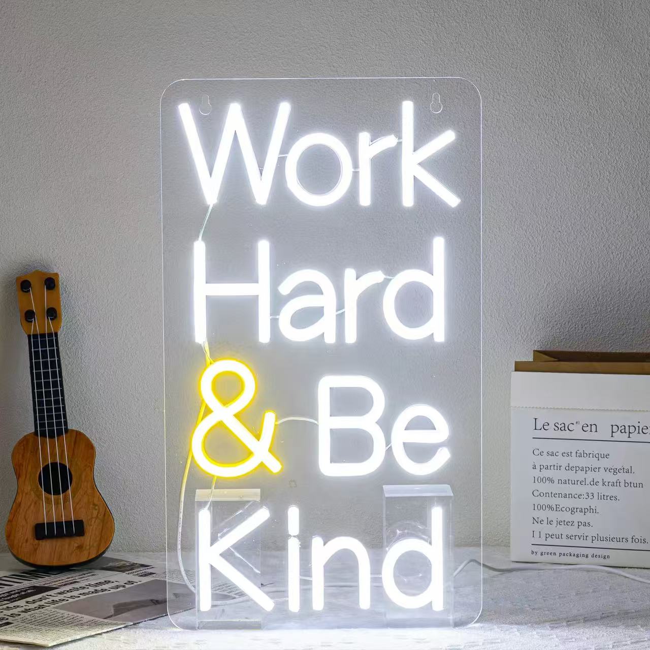 Work Hard & Be Kind Sign