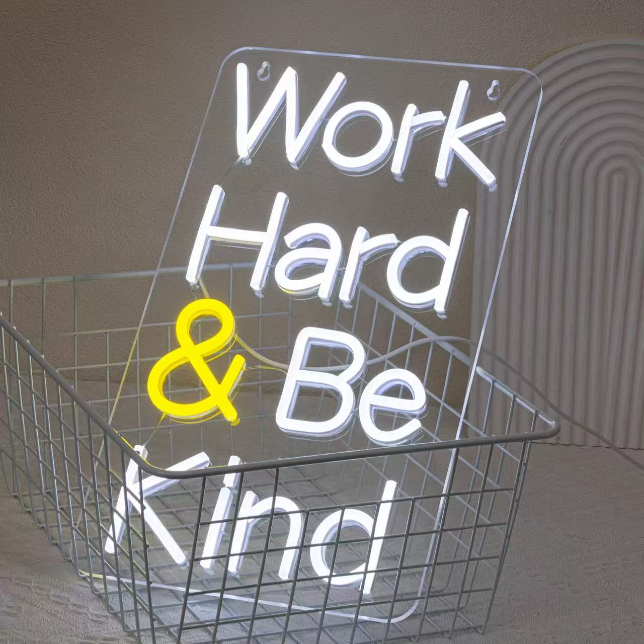 Work Hard & Be Kind Sign