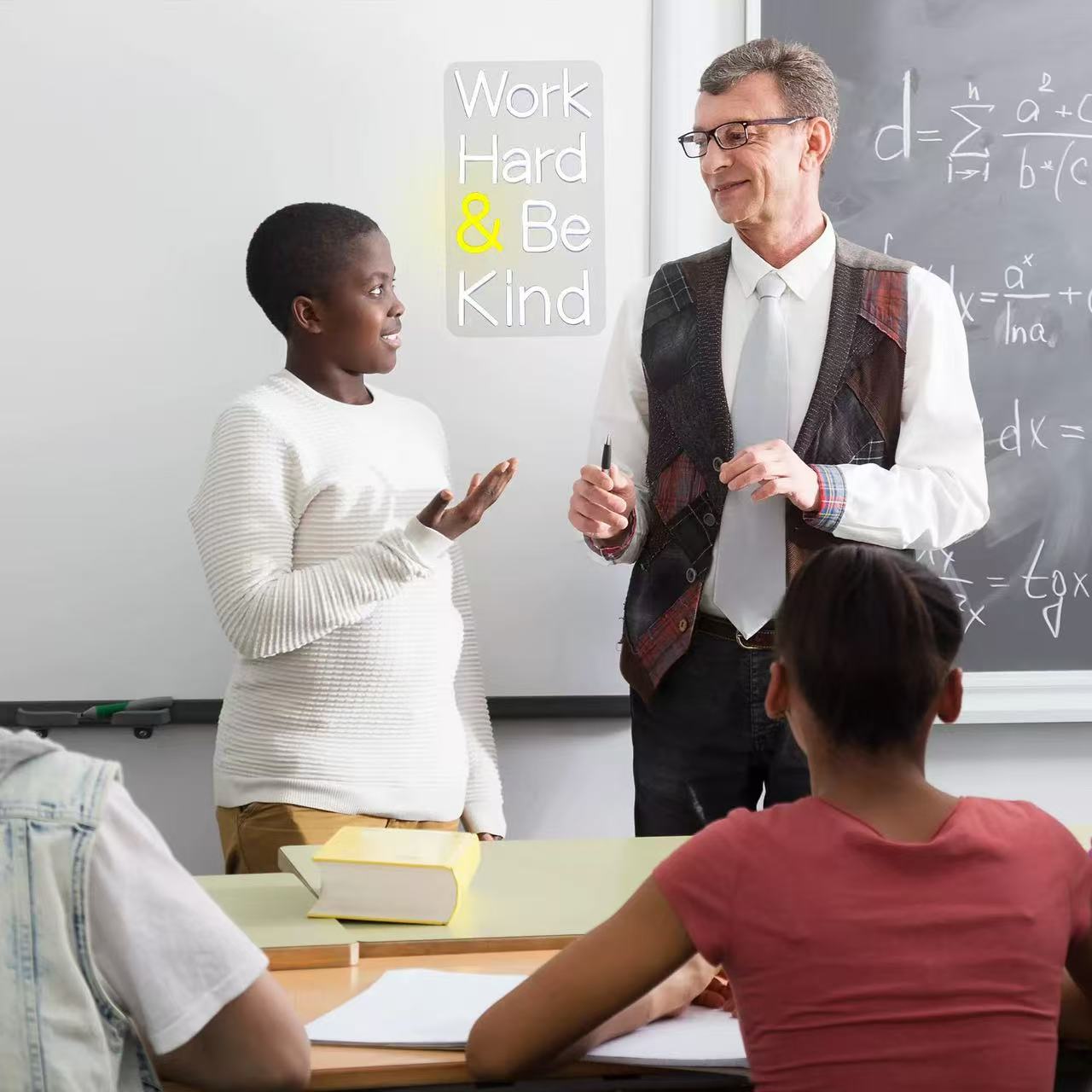 Work Hard & Be Kind Sign